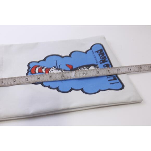 Dr. Seuss, 1980s The Cat in the Hat, White Tote, I Like To Read, Handbag, - Picture 4 of 4